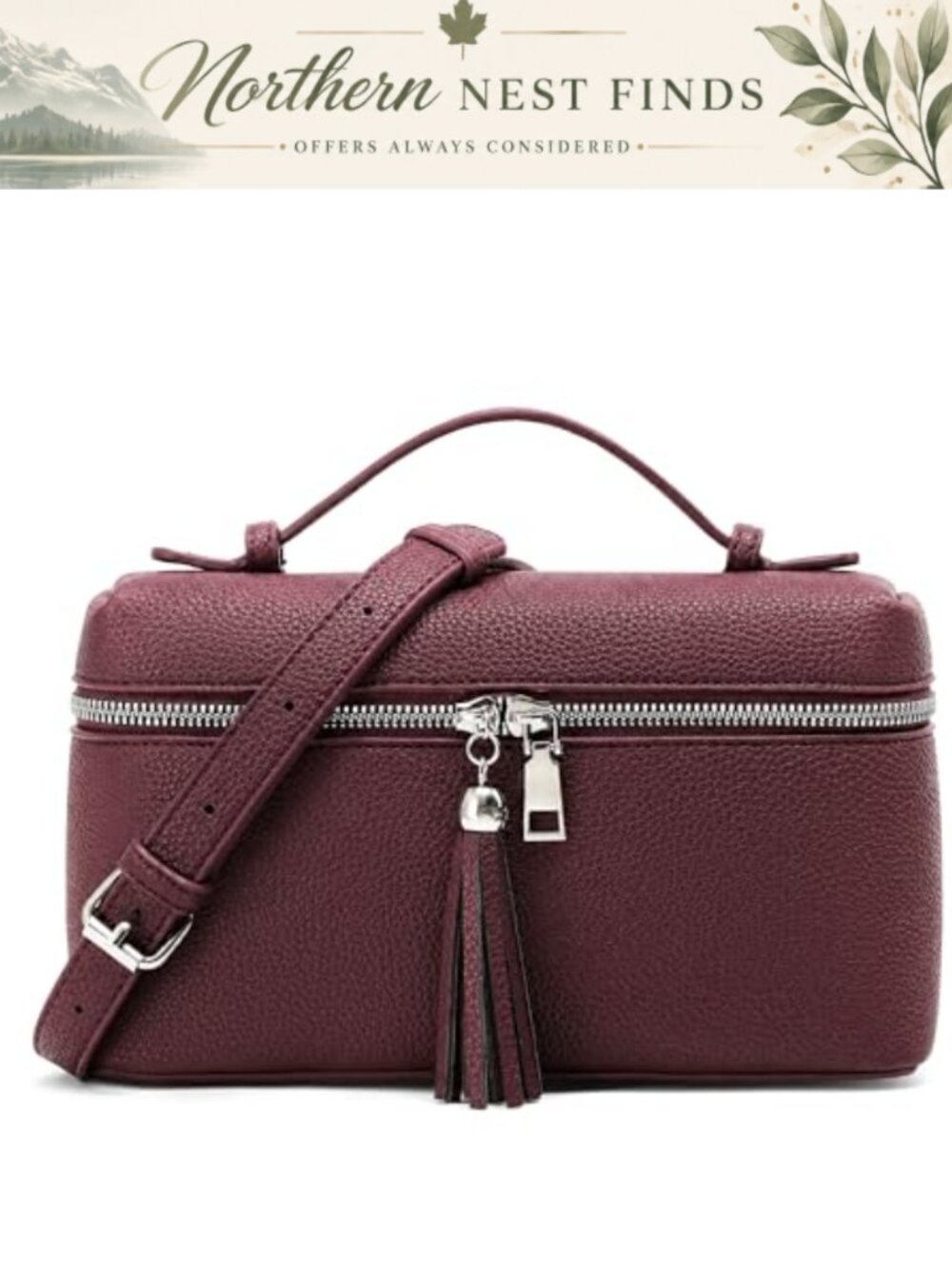Small Vegan Leather Crossbody Bag Top Handle Purse Mini Clutch
